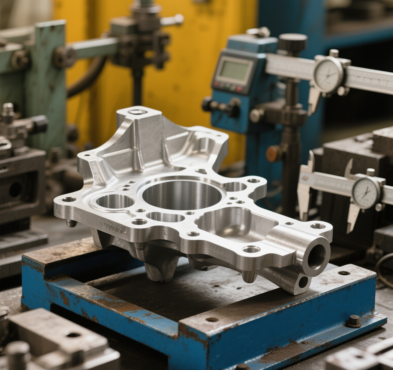 Metallteil im industriellen Umfeld